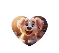 Phayah Smiling Puppy Pattern Lavender Scent Car Aroma Heart Shape Hanging Fragrance Tablet Car Interior Fragrance Freshener 4p