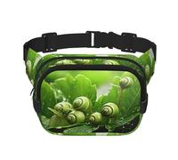 Phayah Snail On Vegetable Leaf Men Women Hip Bum Bag With Adjustable Strap For Outdoors Workout Traveling Casual Running Hiking Cycling