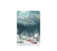 Phayah Snow Covered Village Town Pattern Lavender Scent Car Air Freshener Rectangle Card Hanging Hanging Scented Card 6 Pcs For Cars Closet Shoe
