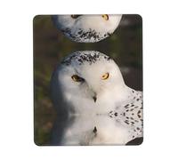 Phayah Snowy Owl Eyes Pattern Mouse Pad with Anti-Fray Stitching with Non-Slip Rubber Base, Gaming Mouse Mat for Laptop, Office & Home 8.3 X 10.3 in