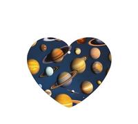 Phayah Solar System Planets Pattern Lavender Scent Car Air Freshener Heart Shape Card Hanging Hanging Scented Card 6 Pcs For Cars Closet Drawer