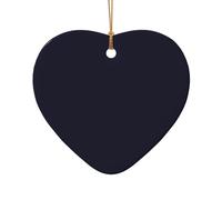 Phayah Solid Color Black Pattern Christmas Tree Decoration Heart Shape Ceramics Ornaments Suitable For New Year Home For Gatherings