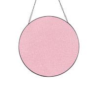 Phayah Solid Color Pink Print Stained Glass Window Hanging Sun Catchers Decoration Mother'S Day Birthday Gifts For Home Garden Porch 12in（30cm）
