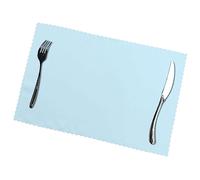 Phayah Solid Color Small Fresh Pattern Table Placemats Set Of 6 12x18 Inch Placemats For Party Kitchen Dining Room Decoration Holiday Banquet