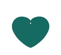 Phayah Solid Dark Green Pattern Lavender Scent Car Aroma Heart Shape Hanging Fragrance Tablet Car Interior Fragrance Freshener 6p