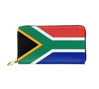 PHAYAH South Africa Flag Pattern Wallet Women Leather Wallet Credit Card Holder Clutch Long Ladies Billfold