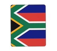 Phayah South African Flag Pattern Mouse Pad Waterproof Surface & Non-Slip Rubber Base with Stitched Edges Gaming Mouse Mat for Laptop 7.9 X 9.5 in
