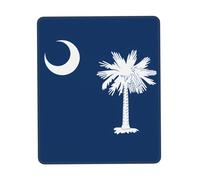PHAYAH South Carolina Flag Pattern Mouse Pad Waterproof Surface & Non-Slip Rubber Base with Stitched Edges Gaming Mouse Mat for Laptop 7 X 8.6 in