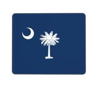 PHAYAH South Carolina Flag Pattern Mouse Pad Waterproof Surface & Non-Slip Rubber Base with Stitched Edges Gaming Mouse Mat for Laptop 7 X 8.6 in