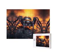 Phayah Spider In The Light Puzzles 300 Piece For Jigsaw Puzzle Wooden Puzzle For Family Friend Home Decor Wall Art 15.7 X 11 In