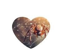 Phayah Spider-Knowledge Pattern Lavender Scent Car Aroma Heart Shape Hanging Fragrance Tablet Car Interior Fragrance Freshener 4p