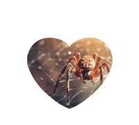 Phayah Spider-Knowledge Pattern Lavender Scent Car Aroma Heart Shape Hanging Fragrance Tablet Car Interior Fragrance Freshener 6p