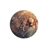 Phayah Spider-Knowledge Pattern Lavender Scent Car Aroma Round Shape Hanging Fragrance Tablet Car Interior Fragrance Freshener 6p