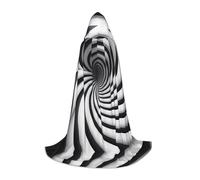 PHAYAH Spiral Optical Illusion Gif Pattern Halloween Witch Witchcraft Hooded Robe Cape Christmas Hoodie Cosplay Masquerade Party Dress Gift Costume Medium