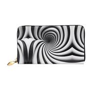 PHAYAH Spiral Optical Illusion Gif Pattern Wallet Women Leather Wallet Credit Card Holder Clutch Long Ladies Billfold