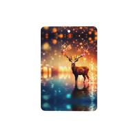 Phayah Spirit Deer In The Starlight Pattern Lavender Scent Car Air Freshener Rectangle Card Hanging Hanging Scented Card 4 Pcs For Cars Closet Shoe