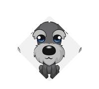 Phayah Square Car Air Fresheners Cards 4 Pcs Adorable Schnauzer Pattern Auto Aromatherapy Tablets Hanging Scented Card - Lavender Scent