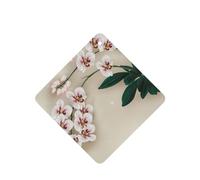 Phayah Square Car Air Fresheners Cards 4 Pcs Bell Orchid Pattern Auto Aromatherapy Tablets Hanging Scented Card - Lavender Scent