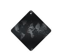 Phayah Square Car Air Fresheners Cards 4 Pcs Black World Map Pattern Auto Aromatherapy Tablets Hanging Scented Card - Lavender Scent