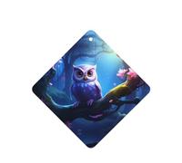 Phayah Square Car Air Fresheners Cards 4 Pcs Cartoon Cute Owl Pattern Auto Aromatherapy Tablets Hanging Scented Card - Lavender Scent