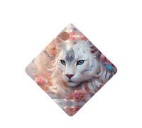 Phayah Square Car Air Fresheners Cards 4 Pcs Cheetah In Persian Flower Pattern Auto Aromatherapy Tablets Hanging Scented Card - Lavender Scent