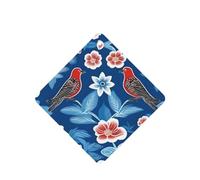 Phayah Square Car Air Fresheners Cards 4 Pcs Country Style Blue Red Bird Pattern Auto Aromatherapy Tablets Hanging Scented Card - Lavender Scent