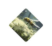 Phayah Square Car Air Fresheners Cards 4 Pcs Cute Bee Pattern Auto Aromatherapy Tablets Hanging Scented Card - Lavender Scent