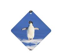 Phayah Square Car Air Fresheners Cards 4 Pcs Cute Penguin Pattern Auto Aromatherapy Tablets Hanging Scented Card - Lavender Scent