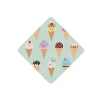 Phayah Square Car Air Fresheners Cards 4 Pcs Ice Cream Cones Pattern Auto Aromatherapy Tablets Hanging Scented Card - Lavender Scent