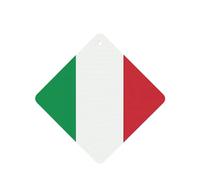 Phayah Square Car Air Fresheners Cards 4 Pcs Italy Flag Pattern Auto Aromatherapy Tablets Hanging Scented Card - Lavender Scent