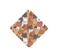 Phayah Square Car Air Fresheners Cards 4 Pcs Orange Cats Pattern Auto Aromatherapy Tablets Hanging Scented Card - Lavender Scent