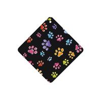 Phayah Square Car Air Fresheners Cards 4 Pcs Pawful Paws Print Pattern Auto Aromatherapy Tablets Hanging Scented Card - Lavender Scent