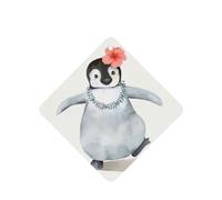 Phayah Square Car Air Fresheners Cards 4 Pcs Penguin Wearing Flowers Pattern Auto Aromatherapy Tablets Hanging Scented Card - Lavender Scent