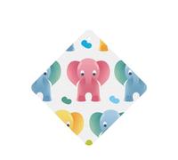 Phayah Square Car Air Fresheners Cards 4 Pcs Plastic Elephant Pattern Auto Aromatherapy Tablets Hanging Scented Card - Lavender Scent