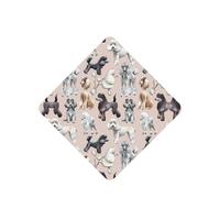 Phayah Square Car Air Fresheners Cards 4 Pcs Poodles Dogs Pattern Auto Aromatherapy Tablets Hanging Scented Card - Lavender Scent