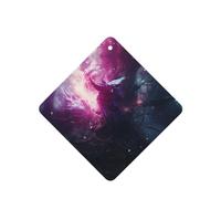 Phayah Square Car Air Fresheners Cards 4 Pcs Purple Flame Phoenix Pattern Auto Aromatherapy Tablets Hanging Scented Card - Lavender Scent