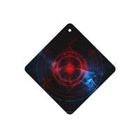 Phayah Square Car Air Fresheners Cards 4 Pcs Red Park Pattern Auto Aromatherapy Tablets Hanging Scented Card - Lavender Scent