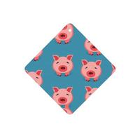 Phayah Square Car Air Fresheners Cards 4 Pcs Sketch Of A Pig'S Head Pattern Auto Aromatherapy Tablets Hanging Scented Card - Lavender Scent