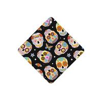 Phayah Square Car Air Fresheners Cards 4 Pcs Sugar Skulls Butterfly Pattern Auto Aromatherapy Tablets Hanging Scented Card - Lavender Scent