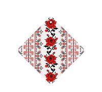 Phayah Square Car Air Fresheners Cards 4 Pcs Ukrainian Embroidery Style Rose Pattern Auto Aromatherapy Tablets Hanging Scented Card - Lavender Scent