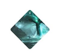 Phayah Square Car Air Fresheners Cards 6 Pcs Ancient Tree In The Storm Pattern Auto Aromatherapy Tablets Hanging Scented Card - Lavender Scent