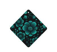 Phayah Square Car Air Fresheners Cards 6 Pcs Blue Hibiscus Flower Pattern Auto Aromatherapy Tablets Hanging Scented Card - Lavender Scent