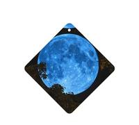 Phayah Square Car Air Fresheners Cards 6 Pcs Blue Moon Pattern Auto Aromatherapy Tablets Hanging Scented Card - Lavender Scent