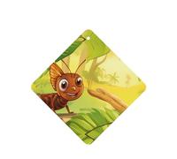 Phayah Square Car Air Fresheners Cards 6 Pcs Cartoon Zen Pattern Auto Aromatherapy Tablets Hanging Scented Card - Lavender Scent