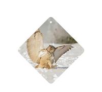 Phayah Square Car Air Fresheners Cards 6 Pcs Flying Owl Pattern Aromatherapy Tablets Hanging Scented Card - Lavender Scent Eliminate Odor