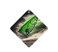 Phayah Square Car Air Fresheners Cards 6 Pcs Giant Wave Windsurfing Pattern Auto Aromatherapy Tablets Hanging Scented Card - Lavender Scent