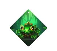 Phayah Square Car Air Fresheners Cards 6 Pcs Green Toad Pattern Auto Aromatherapy Tablets Hanging Scented Card - Lavender Scent