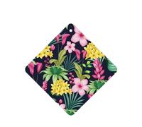 Phayah Square Car Air Fresheners Cards 6 Pcs Hawaiian Colorful Flower Pattern Aromatherapy Tablets Hanging Scented Card - Lavender Scent Eliminate Odor