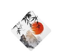Phayah Square Car Air Fresheners Cards 6 Pcs Japanese Bamboo Sun Pattern Aromatherapy Tablets Hanging Scented Card - Lavender Scent Eliminate Odor