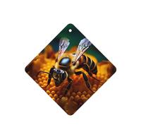 Phayah Square Car Air Fresheners Cards 6 Pcs Nectar Pattern Aromatherapy Tablets Hanging Scented Card - Lavender Scent Eliminate Odor